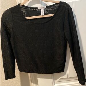 Elegant Black Lace Women's Top